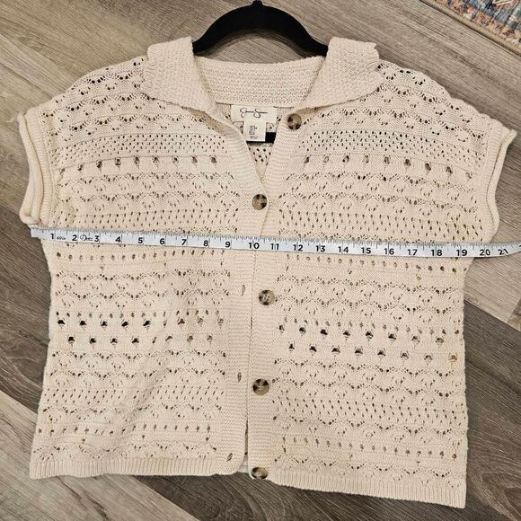 Jessica Simpson knit Button up Shirt size S - Picture 5 of 5
